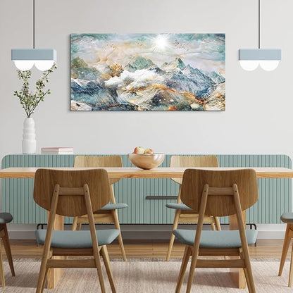 DZRWUBHS Abstract Canvas Wall Art for Living Room and Bedroom - Large Decorations for Office - Mountain Painting Framed Pictures - Farmhouse Home Decor Artwork 20"X40"