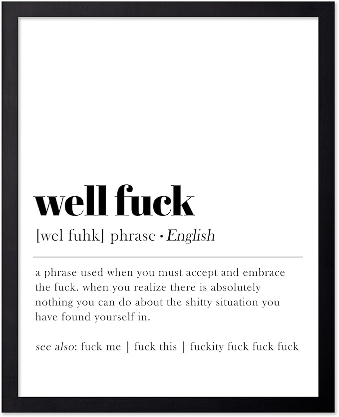 Poster Master Definition Print - Typography Poster - Dictionary Art - Minimal Gift for Men & Women - Funny Wall Decor for Dorm, Bedroom or Living Room - 8x10 Black Framed
