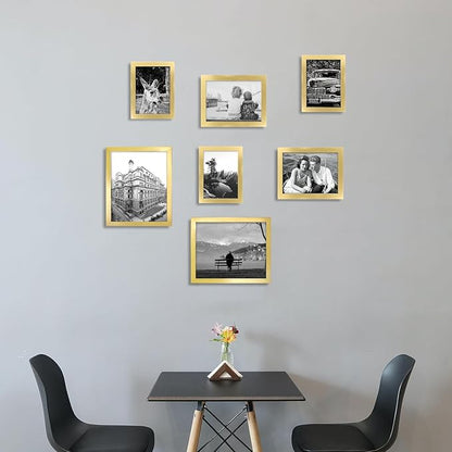 5x7 Picture Frames Gold Set of 12 for Wall Gallery Collage Photo Frames or Tabletop Display