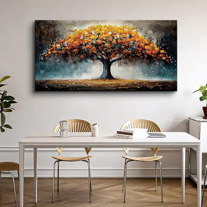 KELIYUAN Large Canvas Wall Art For Living Room Farmhouse Wall Decor For Bedroom Office Decorations Abstract Wall Paintings Tree Landscape Pictures Artwork Modern Home Decor Posters 20x40In