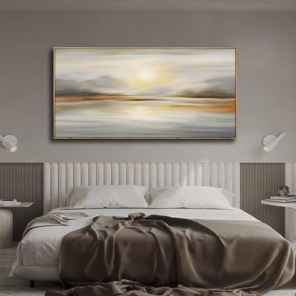 Framed Wall Art Abstract Seascape Canvas Printing Wall Decor Artwork for Living Room Bedroom Dining Room Home Office Decor 30x60inch