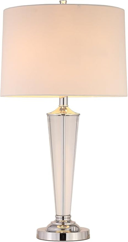 Artiva USA LED7446TC Crystal Suite Collection 33" H Modern Chrome 2-Light LED Crystal Table Lamp with Dimmer, Chrome