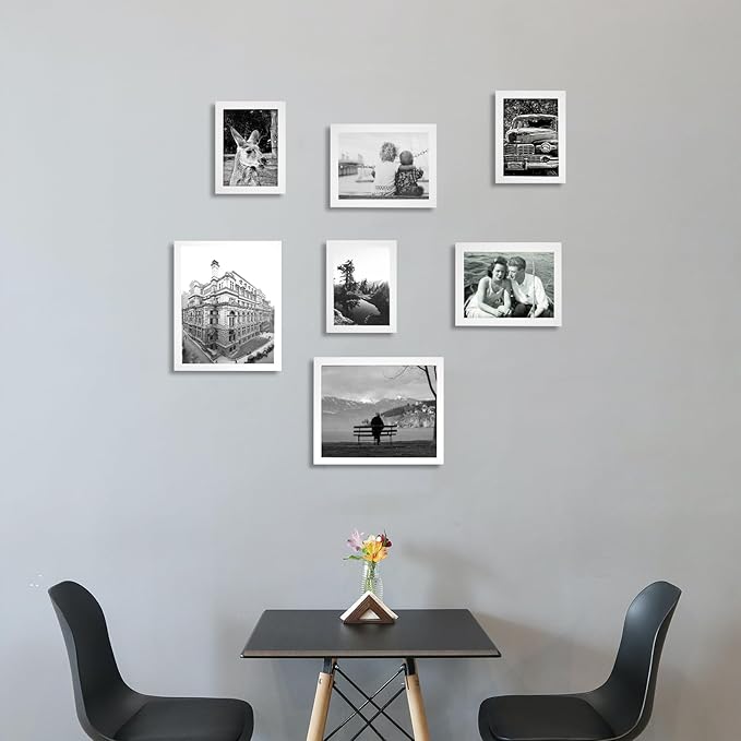 4x6 Picture Frames White Set of 12 for Wall Gallery Collage Photo Frames or Tabletop Display