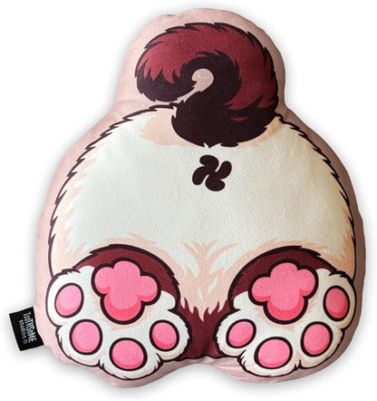 Toothsome Studios Siamese Cat Shape Butt Pillow, Polyester Cotton Stuffed Throw, Novelty Animal Design, Multi-Color, 12 Inches (Siamese)