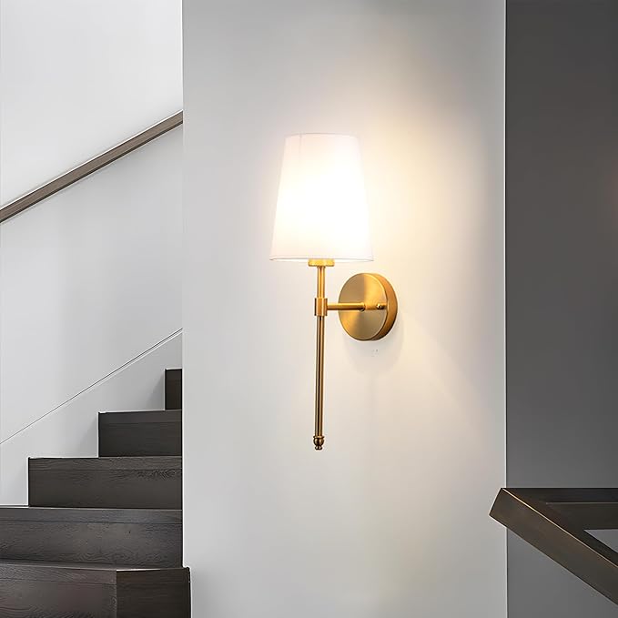 YHCDLAMP Battery Operated Wall Sconces Set of 2, Rechargeable Wireless Wall Lights with 10000mAh Magnetic Bulbs, Up to 50 Hours Runtime, Remote & RGB Dimmable, Brass for Bedroom Living Room Hallway