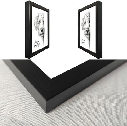 Gongyuanyihao Arts Funny Dog Bathroom Wall Art with Black Frame, Are You Pooping Sign for Farmhouse Restroom Decor, Rustic Humorous Canvas Print Painting Ready to Hang 8"x10"