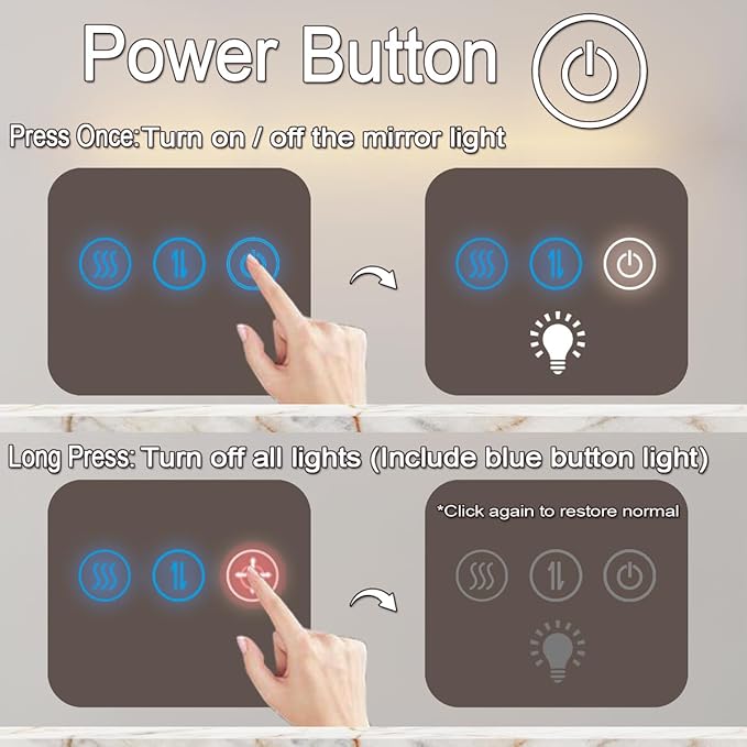 24 Inch Gold Bathroom Round LED Mirror with Lights Gold Frame Round Lighted Mirror for Bathroom Wall Round Vanity Lighted Mirrors 3 Color Dimmable Anti Fog Bathroom Circle Light up Smart Mirror