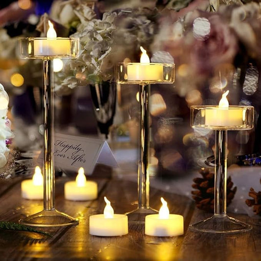 Nancia LED Tea Lights Candles- 24PACK Flameless Candles Realistic and Bright Flickering Long Lasting 200Hours for Holiday Celebration,Home Decoration Warm White