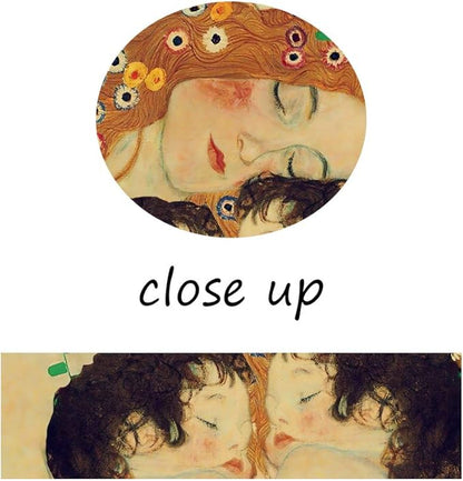 Mother Love Twin Baby Canvas Paintings Wall Art Decor for Living Room Gustav Klimt Nordic Style Posters Printing Pop Art Pictures Stretched and Framed Ready to Hang Home Decoration(24''W x 36''H)