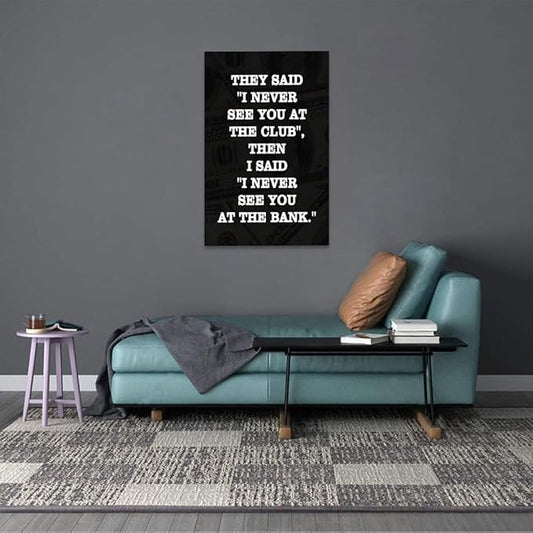 Inspirational Framed Office Wall Art Motivational Art with Positive Quotes Easy to Hang-28”Wx44”H