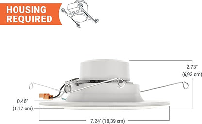 HALO 5/6 in Smart Wi-Fi Recessed LED Lights 4-Pack, Dual Zone, Dimmable, Full Color, SpaceSense Motion Detection Retrofit Can Lights Connected by WiZ Pro - RLWZDZT56-4PK