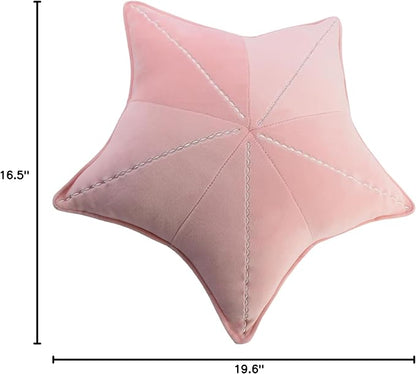 Starfish, Shell Plush Pillow, Car & Waist Cushion, Interesting Characteristic Chair Cushion (Star Pink, 19.6in)