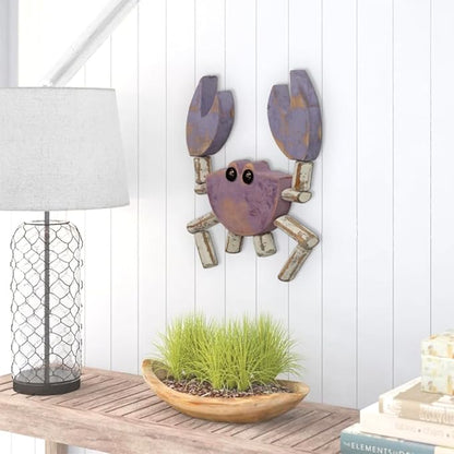 Driftwood Fish Nautical Wall Decor - Handmade Wooden Rustic Coastal Wall Art for Living Room, Bedroom, Office, Bathroom - Ocean Beach Decoration (Nami)