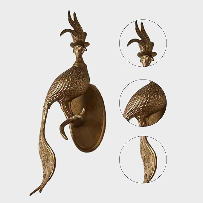maytopia Animal Heads Wall Decor, Deer Head Wall Mount, Resin Animal Sculptures Head Wall Hanging Decoration for Family Living Room Bedroom Bathroom Kitchen Gift (Bird)