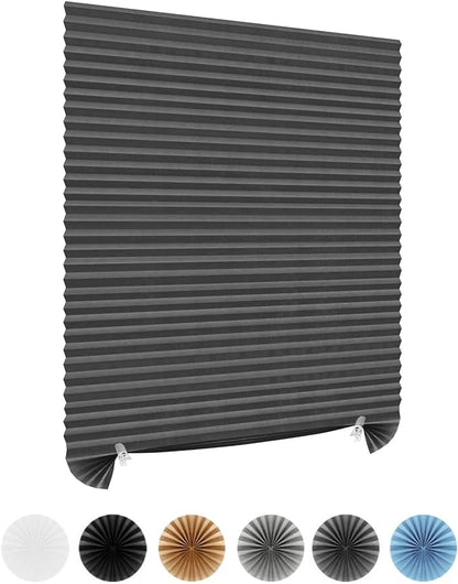 Window Blinds Cordless Blackout No Drill Cut to Size Clip On Stick On Self Adhesive Temporary Blinds Pleated Paper Blinds for Windows Doors Shades for Home Nursery Bedroom Kitchen Bathroom
