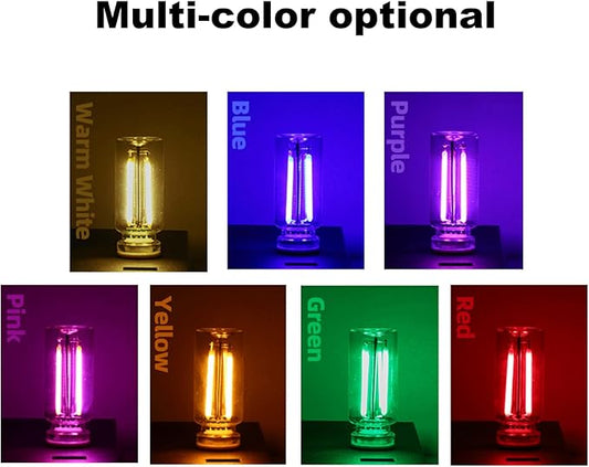 Touch Control Retro USB Night Light, Touch Adjustment Lights,Plug in USB Auto Night Light, Mini LED Bulb for Car, Camping, Gift, Party, Holiday Decoration, Bedroom, Desktop (Pink, 901)