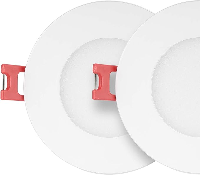 Globe Electric 50466 Wi-Fi Smart 3" Ultra Slim LED Recessed Lighting Kit 2-Pack, No Hub Required, Voice Activated, 7 W, Multicolor Changing RGB, Tunable White 2000K - 5000K, 390 Lumens, Wet Rated