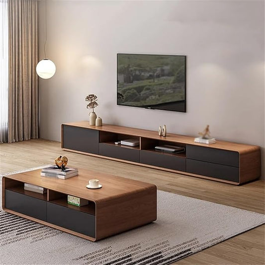 Desktop TV Station Monitor Console Shelf Desk TV Stand Cabinet Mobile TV Furniture
