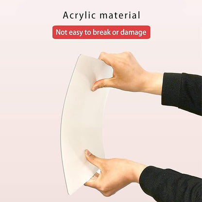 iCAGY Acrylic Mirror for Wall for Kids Adults Bedroom Door Closet Acrylic Shatterproof Self-Adhesive Lightweight Plastic Mirror Tile Sheet, Reflective Safe Plexiglass - Silver 6x8 inch 4 Pcs