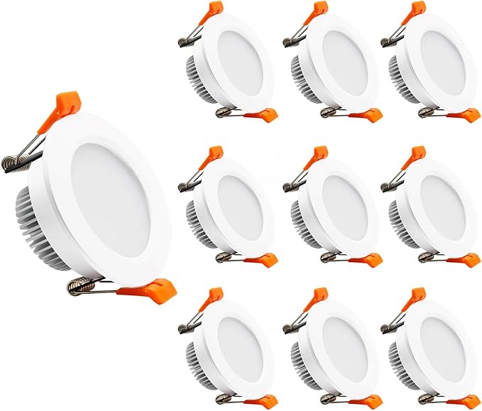 2 Inch LED Recessed Lighting, Dimmable Downlight 3W(35W Halogen Equivalent), CRI80, 2700K Ultra Warm White Ceiling Light with LED Driver (10 Pack)