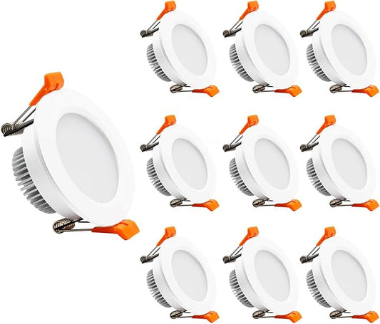 2 Inch LED Recessed Lighting, Dimmable Downlight 3W(35W Halogen Equivalent), CRI80, 2700K Ultra Warm White Ceiling Light with LED Driver (10 Pack)