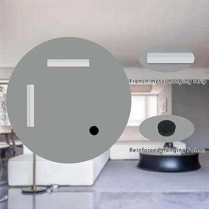 Round Bathroom Mirror, 18 inch Round Frameless Mirror,Frameless Bathroom Mirror, Suitable for Bathroom, Hall, Entry, Modern and Elegant Look (18inch)
