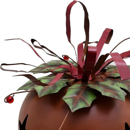 Attraction Design Large Rustic Red Christmas Jingle Bell Decoration, 8.5 X 8.5 Inch Metal Star Cutout Hanging Ornament