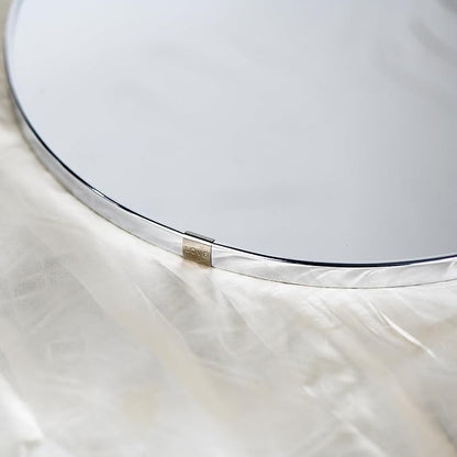 Funerom Sliver Round Wall Mirror 12.6 Inches Circle Mirror Bathroom Mirrors