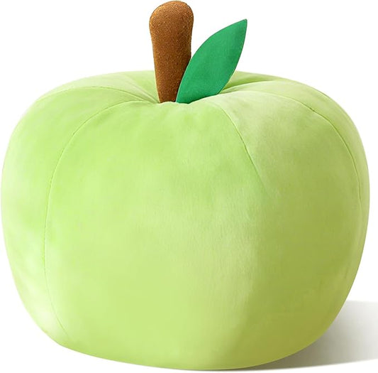LANPU Cute Apple Shaped Plush Pillow – Soft Fruit Cushion for Couch, Sofa, or Bed, Adorable Decorative Throw Pillow for Room, Living Room & Home Decor (11 Inch, Red)