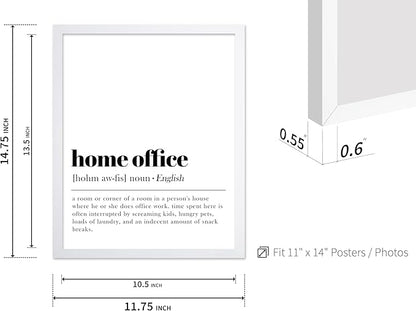 Poster Master Typography Poster - Retro Dictionary Print - Home Office Definition, Book Page, Funny - Gift for Colleague, Friend - Wall Decor for Home, Workplace, 11x14 White Framed