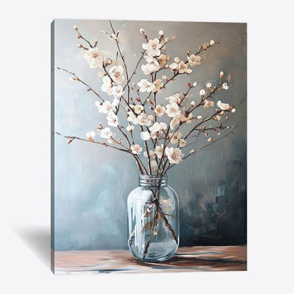 daktenn Floral Canvas Wall Art Bathroom Wall Art Pictures Wall Decor Home Decor Wall Decor for Bedroom Livingroom 24x32 Inches