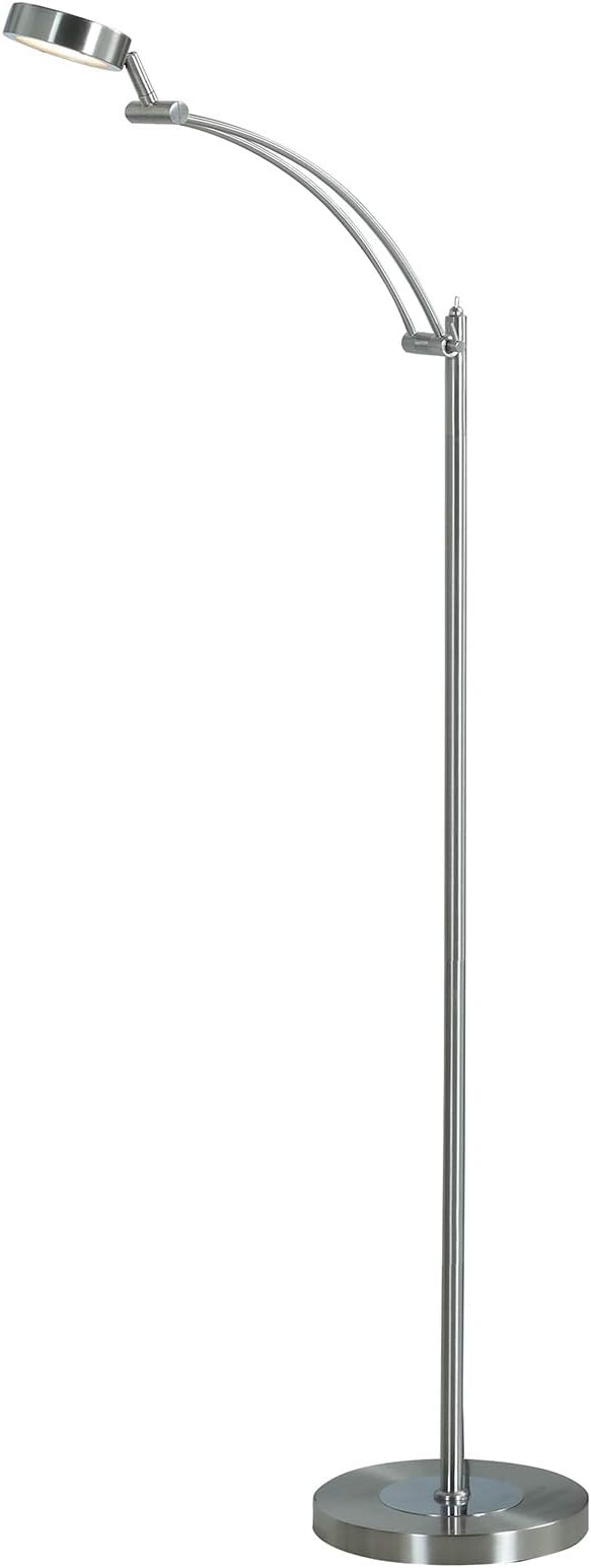 Ore International HBL2315 54" in Tinsley Silver Integrated Led Task Floor Lamp