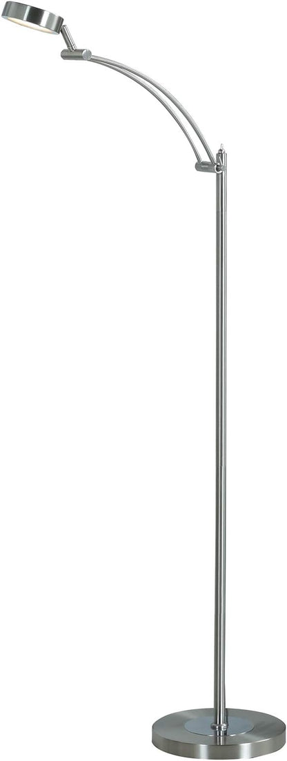 Ore International HBL2315 54" in Tinsley Silver Integrated Led Task Floor Lamp