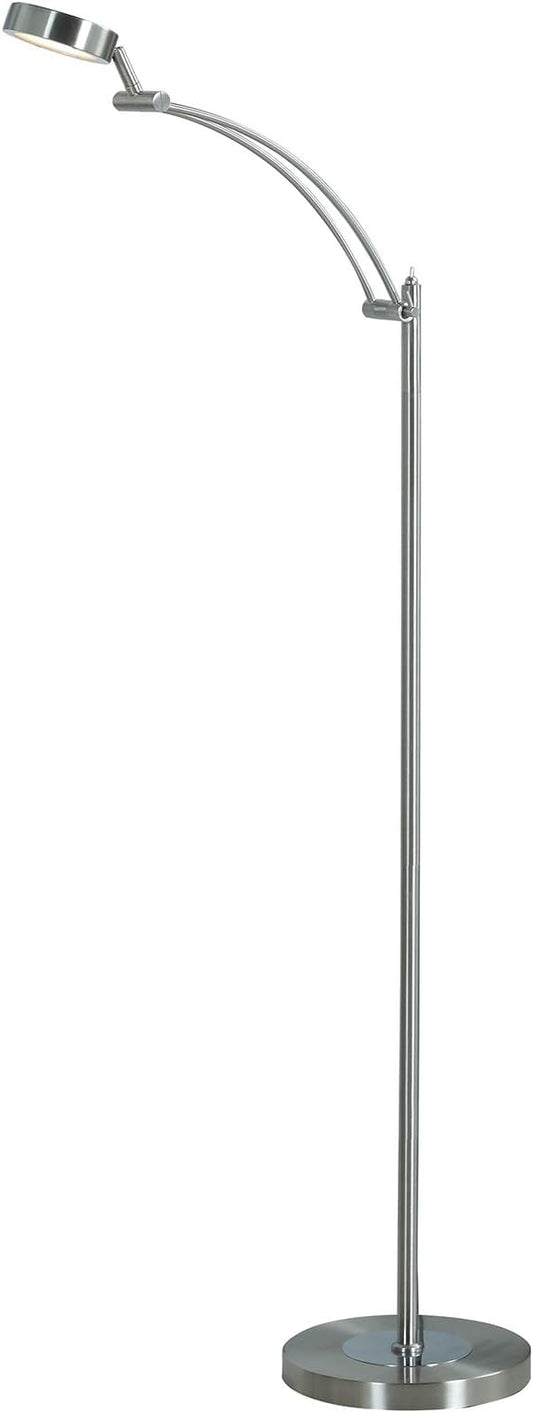 Ore International HBL2315 54" in Tinsley Silver Integrated Led Task Floor Lamp