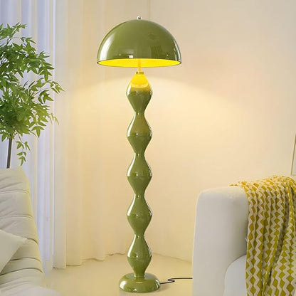 Modern Floor Lamp, Modern Standing Corner Lamp with Iron Lampshade, Tall Lamp Mid Century Standing Lamp with Foot Switch for Bedroom Reading Living Room (Black, Bulb Not Included)