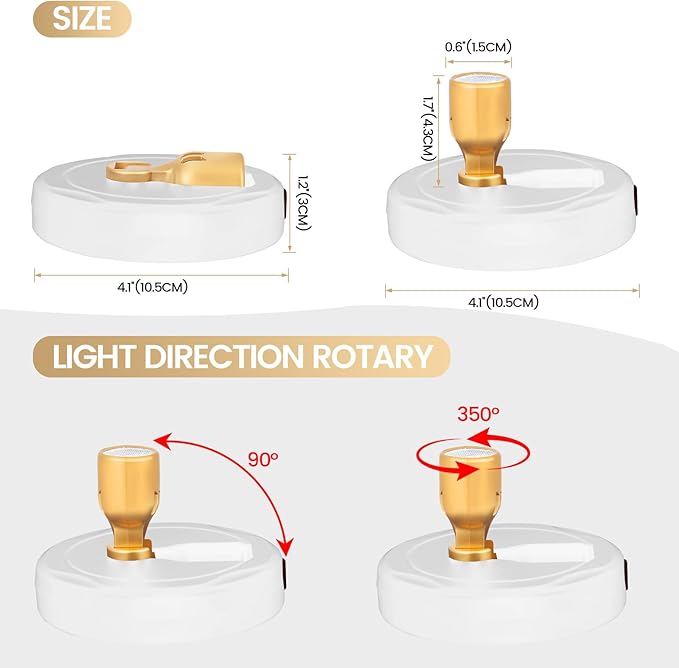 HAMVIDNE LED Spotlight, Rechargeable Battery Picture Lights, Uplighting Indoor with Remote, Stick Spot Lights for Wall Display Dartboard Painting Artwork Accent-2pcs