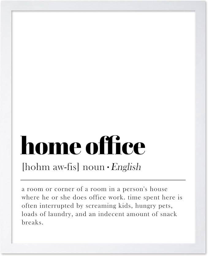 Poster Master Typography Poster - Retro Dictionary Print - Home Office Definition, Book Page, Funny - Gift for Colleague, Friend - Wall Decor for Home, Workplace, 11x14 White Framed