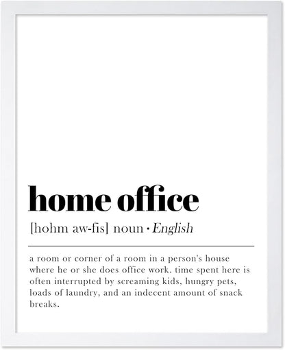 Poster Master Typography Poster - Retro Dictionary Print - Home Office Definition, Book Page, Funny - Gift for Colleague, Friend - Wall Decor for Home, Workplace, 11x14 White Framed