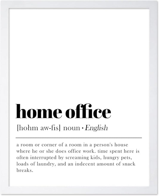 Poster Master Typography Poster - Retro Dictionary Print - Home Office Definition, Book Page, Funny - Gift for Colleague, Friend - Wall Decor for Home, Workplace, 11x14 White Framed