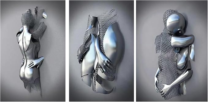3D Wall Art Decor Artwork Figure Statue Modern Art Canvas Painting,Large Wall Art for Bathroom Bedroom Decoration