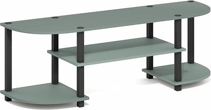 Furinno Turn-S-Tube TV Stand, Wide Entertainment Center, TV Console for TV up to 55 Inch, for Living Room, Bedroom, Sage Green