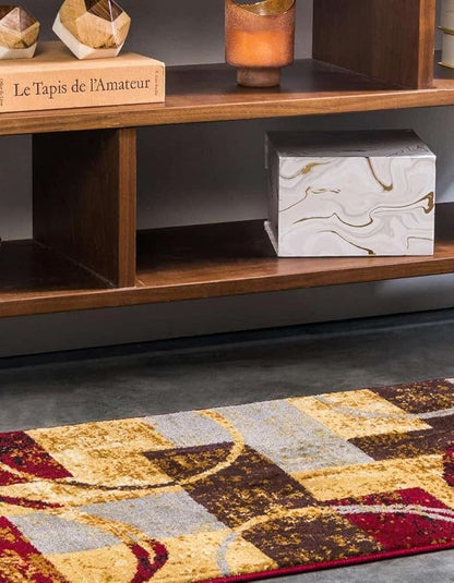 Unique Loom Barista Collection Area Rug - Kouillou (2' 2" x 3' 11" Runner, Multi/Brown)