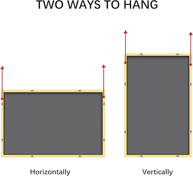 COFENY 30x40In Gold Bathroom Mirror for Wall, Brushed Gold Rectangle Mirrors with Metal Frame, Bathroom Rectangular Mirror Modern Wall Mirror for Bedroom Living Room, Hangs Horizontal or Vertical