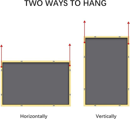 COFENY 30x40In Gold Bathroom Mirror for Wall, Brushed Gold Rectangle Mirrors with Metal Frame, Bathroom Rectangular Mirror Modern Wall Mirror for Bedroom Living Room, Hangs Horizontal or Vertical