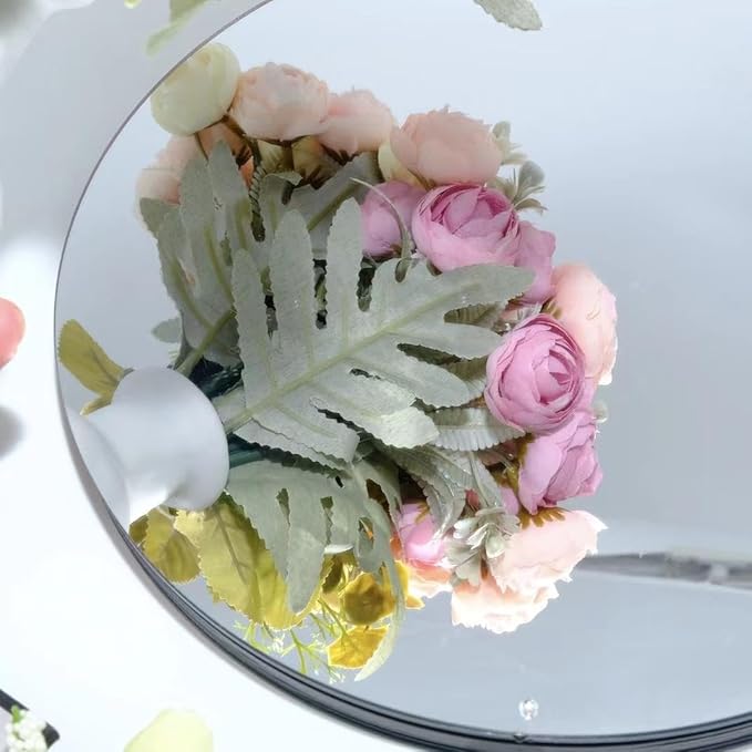 Acrylic Round Mirrors Trays Plates for Table Centerpieces 10PCS Mirrors Candle Plate Circle 1.6mm Acrylic Mirror Tiles for DIY Craft,Wall Decor,Wedding Party Decorations(Acrylic Material(12inch/30cm)