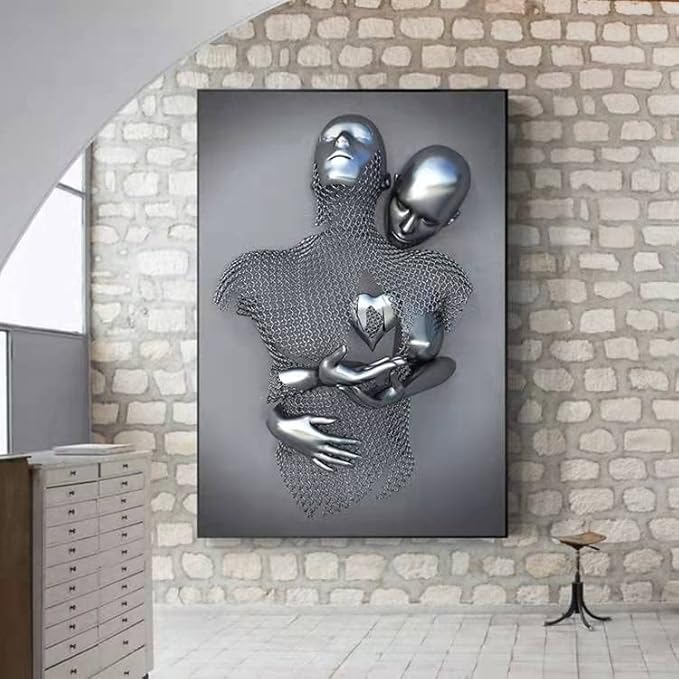 3 PC Wall Art Decor Artwork Figure Statue Modern Art Canvas Painting,Large Wall Art for Bathroom Bedroom Decoration（No Frame
