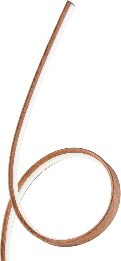 Finesse Decor Amsterdam LED Floor Lamp - Brown Silicone Dimmable Abstract, Modern 63" Standing Lamp for Bedroom, Dining Room, Living Room, Entryway, Hallway, Office