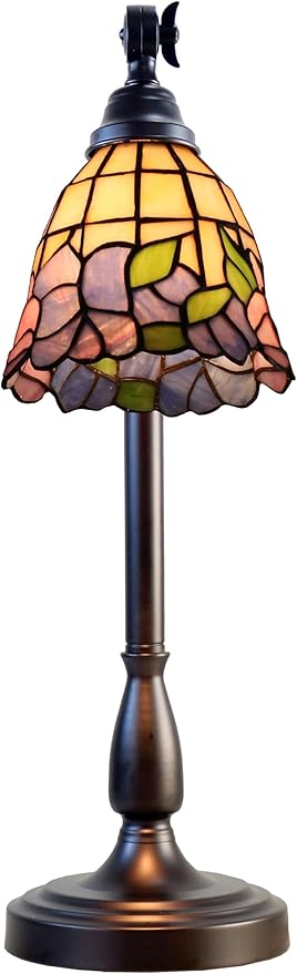 Dale Tiffany TA25029 Tiffany Desk Lamp with Handmade Stained Glass Shade, De Anaza, Multicolor, 24-Inch Tall
