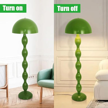 Mushroom Floor Lamp,59in Modern Cream Style Led Floor Light,Green Minimalist Floor Lamps for Living Room,Bedroom,Office,Dining Room,Children's Room(Bulb not Included)