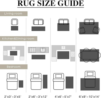 PureCozy Taupe 5x7 Area Rug Vintage Washable Living Room Carpet Non Slip Bedroom Indoor Office Low Pile Traditional Distressed Retro Accent Rug for Dining Room Bathroom Kitchen